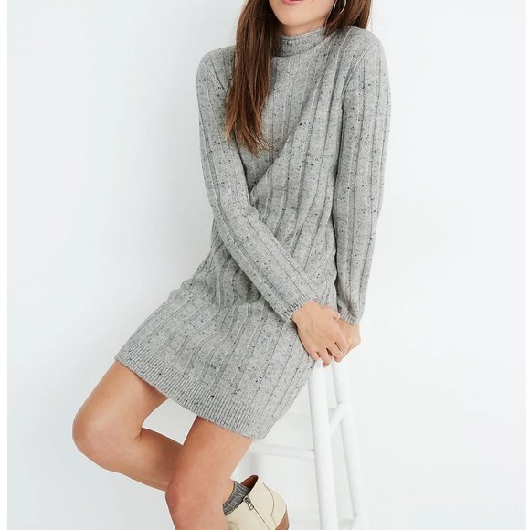 Madewell Dresses & Skirts - Madewell Wool Blend Mockneck Sweater Dress